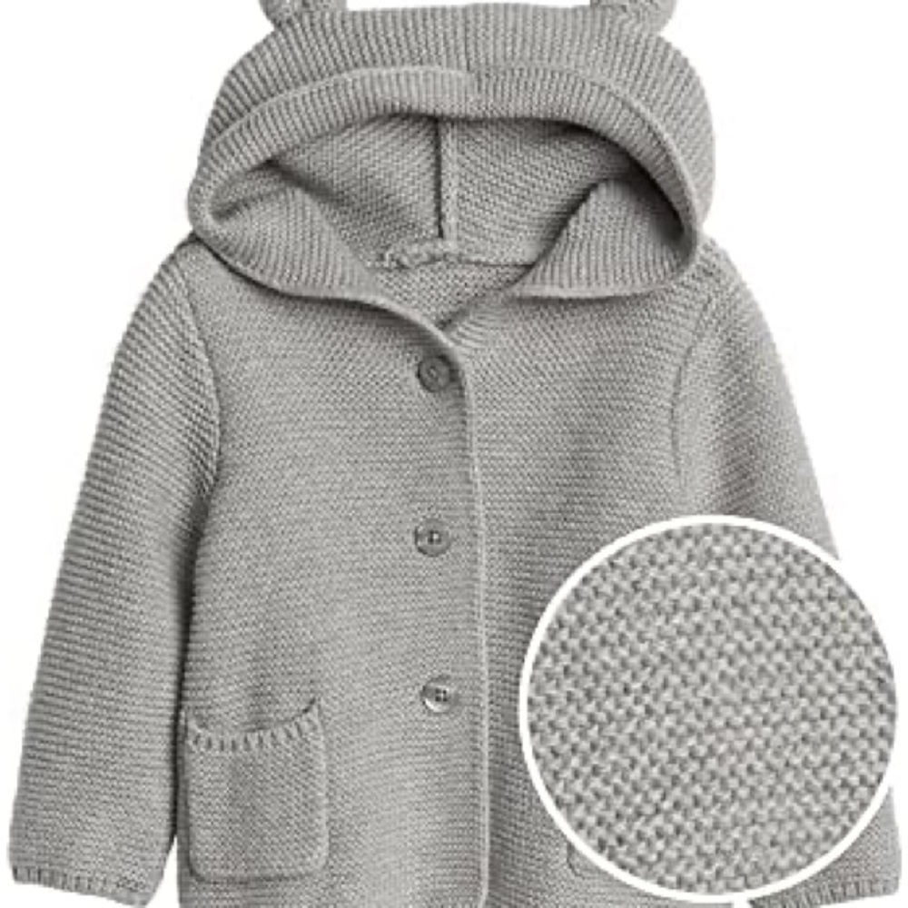 Like new baby gap bear grey cardigan